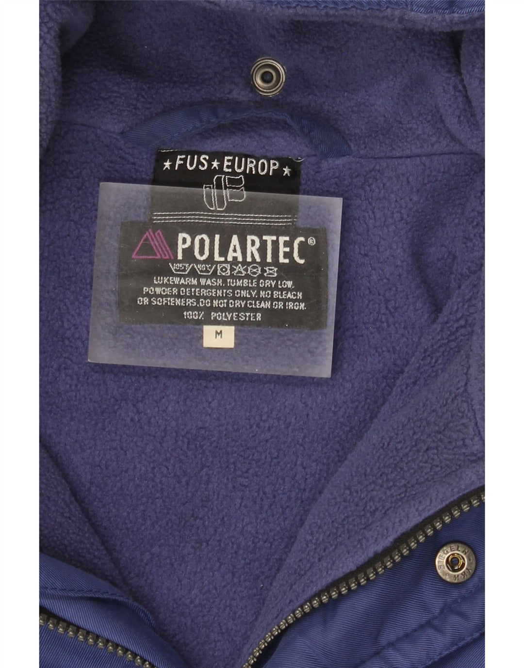 Polartec Mens Oversized Windbreaker Jacket UK 38 Medium Blue Polyester