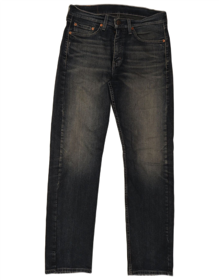 Levi's Mens 505 Regular Fit Straight Jeans W30 L32 Navy Blue