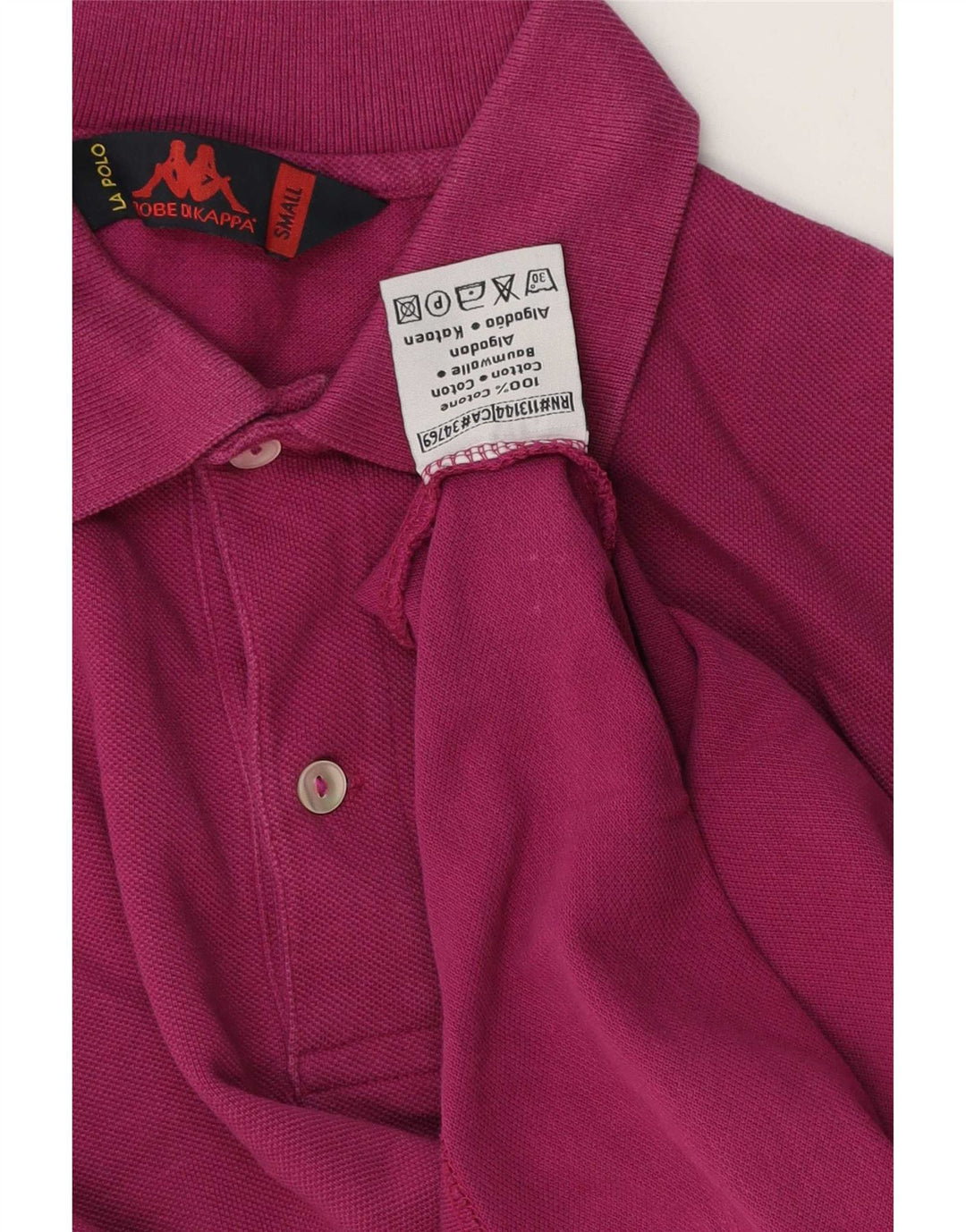 Kappa Mens Polo Shirt Small Purple Cotton