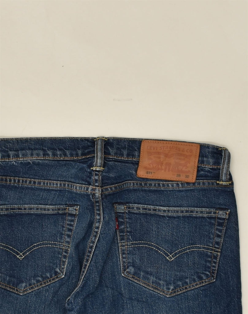 LEVI'S Womens 511 Slim Jeans W28 L32 Navy Blue Cotton | Vintage Levi's | Thrift | Second-Hand Levi's | Used Clothing | Messina Hembry 