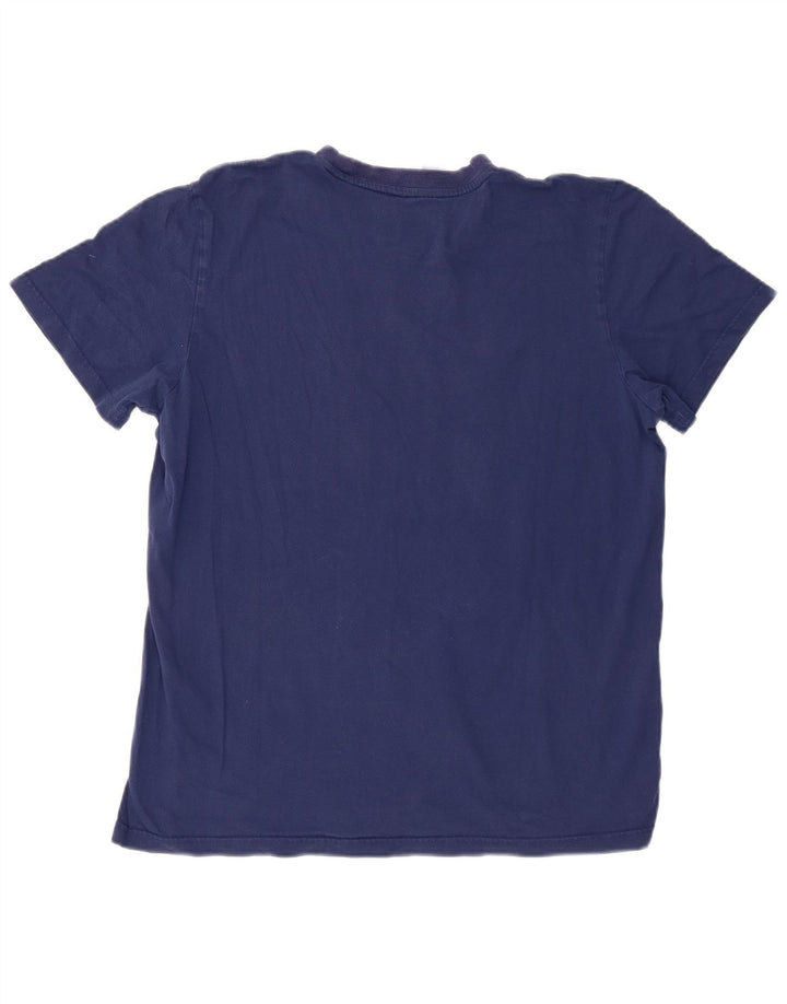 Adidas Mens T-Shirt Top Large Navy Blue Cotton