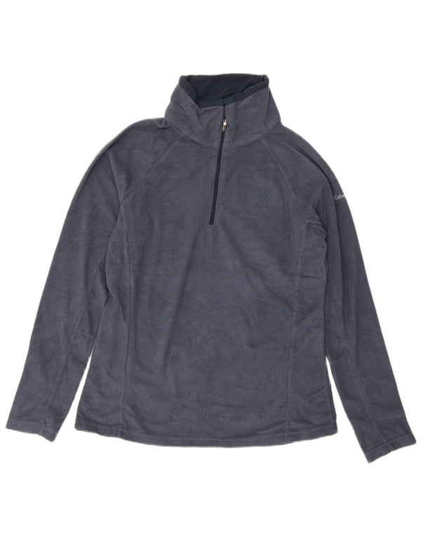 Columbia Mens Zip Neck Fleece Jumper Large Navy Blue Polyester