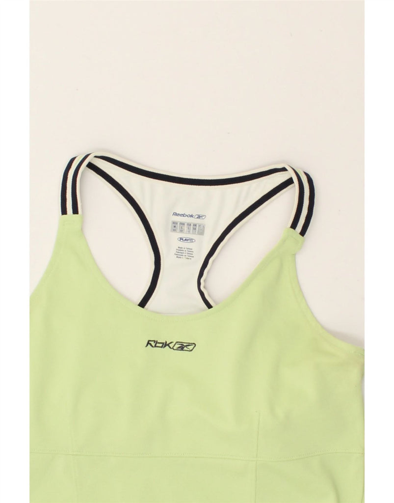 REEBOK Womens Vest Top UK 14 Medium Green Vintage Reebok and Second-Hand Reebok from Messina Hembry 