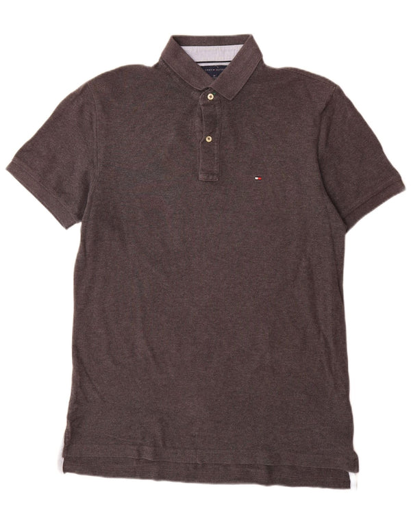 Tommy Hilfiger Mens Polo Shirt Medium Grey Cotton