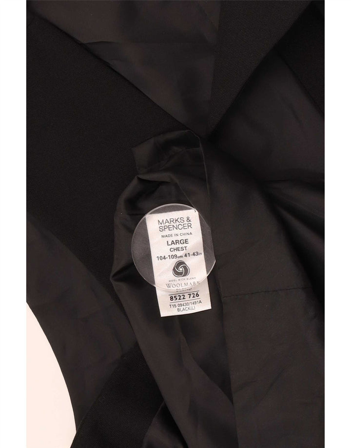 Marks & Spencer Mens Waistcoat Large Black Polyester