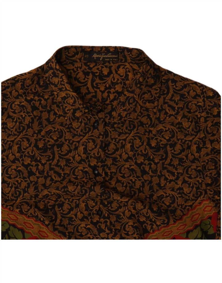 MARIO PUCCI CECCONI Womens Blouse Top IT 49 XL Multicoloured Floral