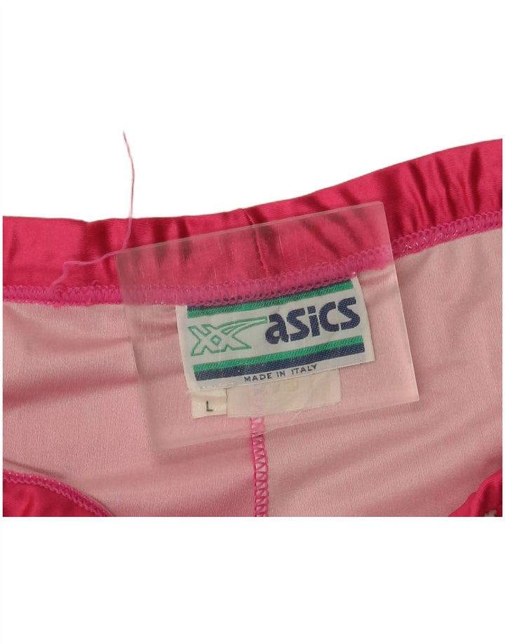 Asics Girls Graphic Leggings 13-14 Years Large Pink Polyester