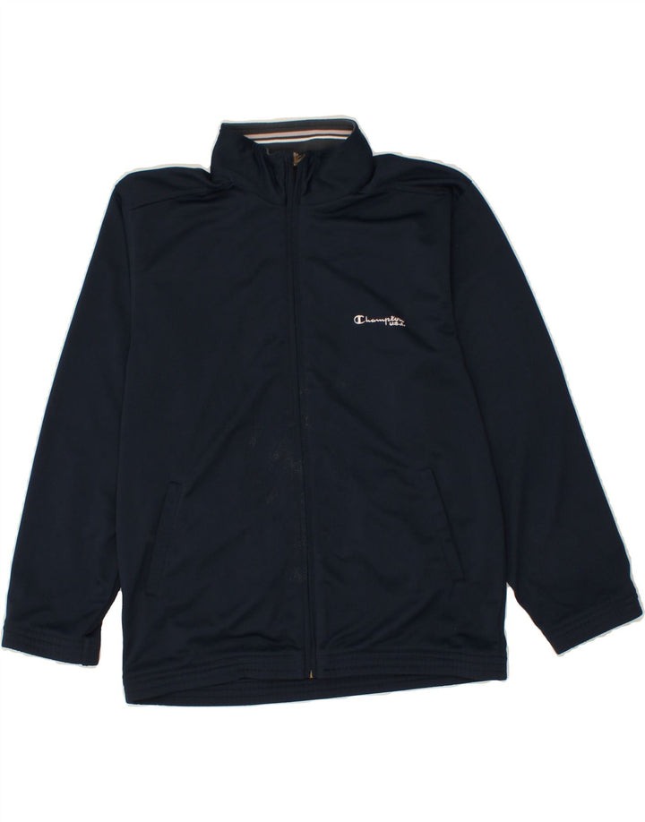 CHAMPION Boys Tracksuit Top Jacket 11-12 Years Navy Blue Polyester Vintage Champion and Second-Hand Champion from Messina Hembry 
