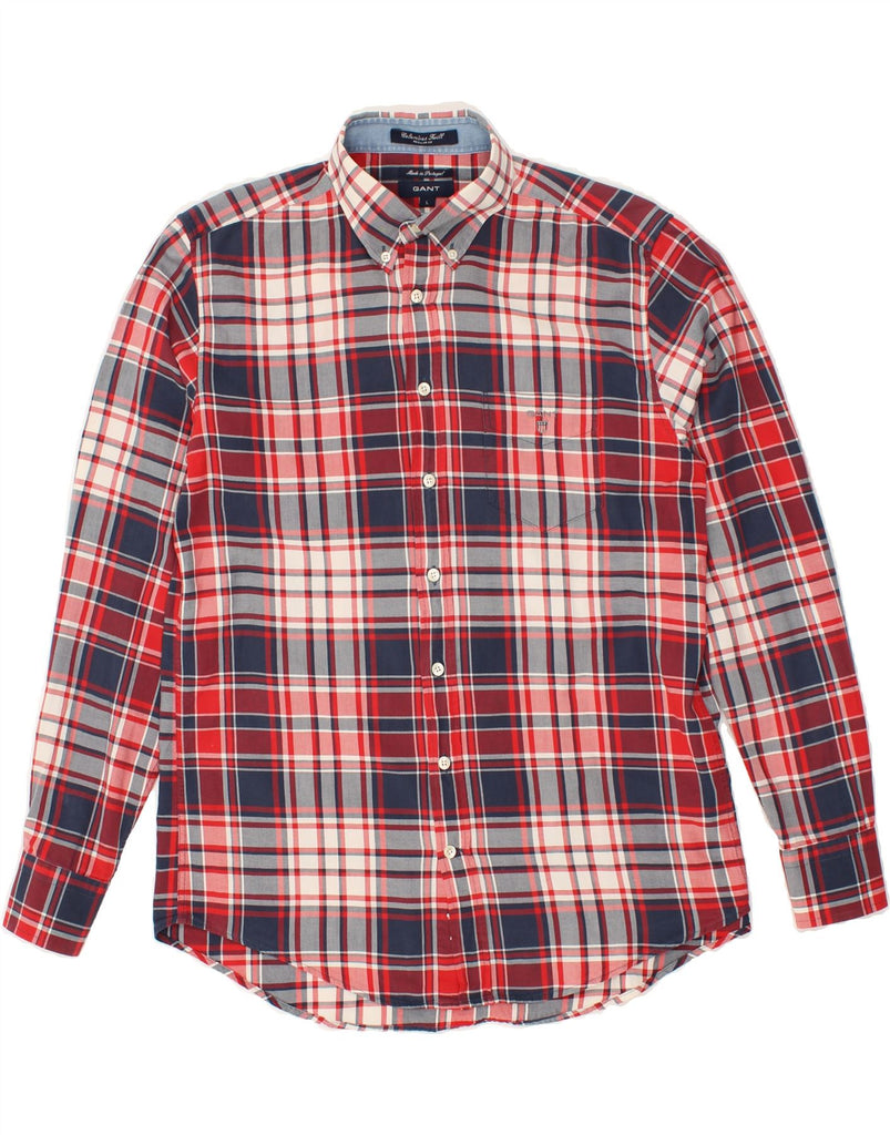 GANT Mens Regular Fit Shirt Large Red Check Cotton | Vintage Gant | Thrift | Second-Hand Gant | Used Clothing | Messina Hembry 