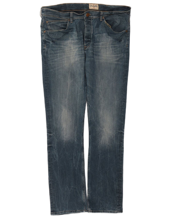Wrangler Mens Ben Slim Jeans W38 L34 Blue Cotton
