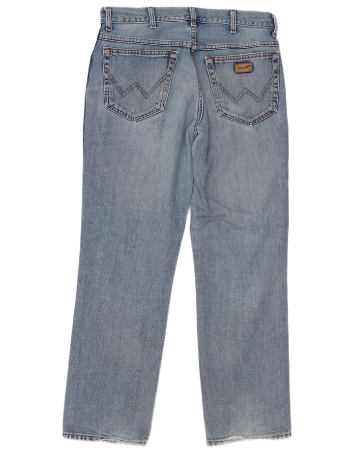 Wrangler Mens Straight Jeans W33 L30 Blue Cotton