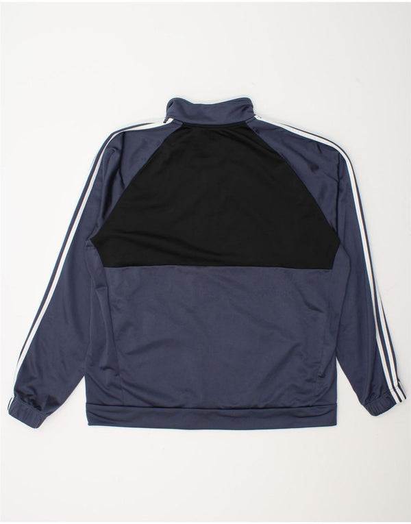 Adidas Mens Tracksuit Top Jacket 2XL Navy Blue Colourblock Polyester