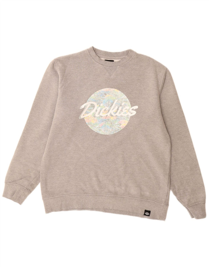 Dickies Mens Graphic Sweatshirt Jumper Large Grey Cotton