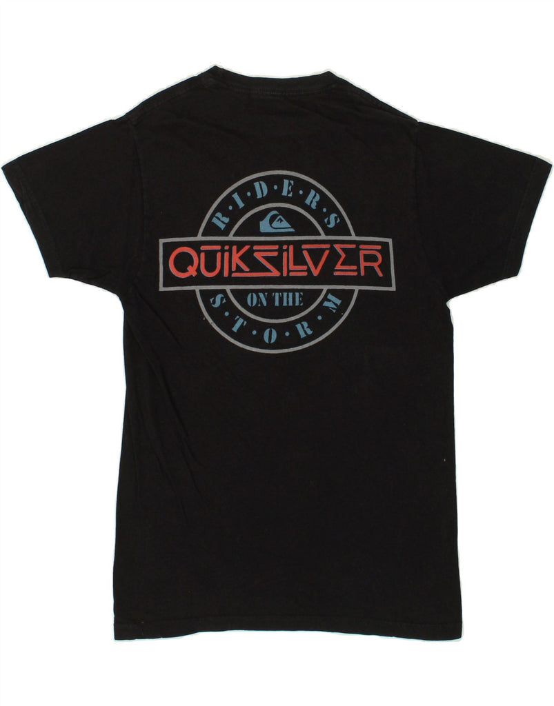 QUIKSILVER Mens Modern Fit Graphic T-Shirt Top Small Black Cotton | Vintage Quiksilver | Thrift | Second-Hand Quiksilver | Used Clothing | Messina Hembry 