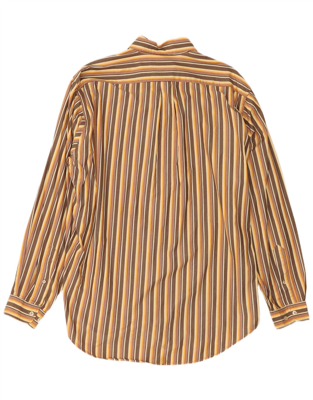 Marlboro Classics Mens Regular Fit Shirt XL Brown Striped Cotton