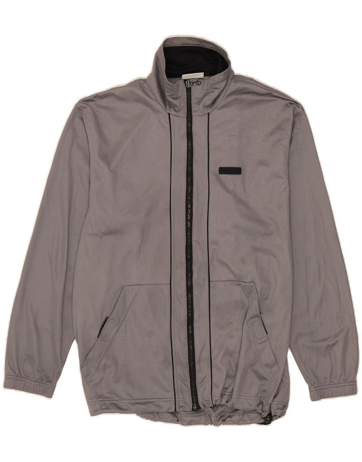 ASICS Mens Tracksuit Top Jacket Large Grey Vintage Asics and Second-Hand Asics from Messina Hembry 