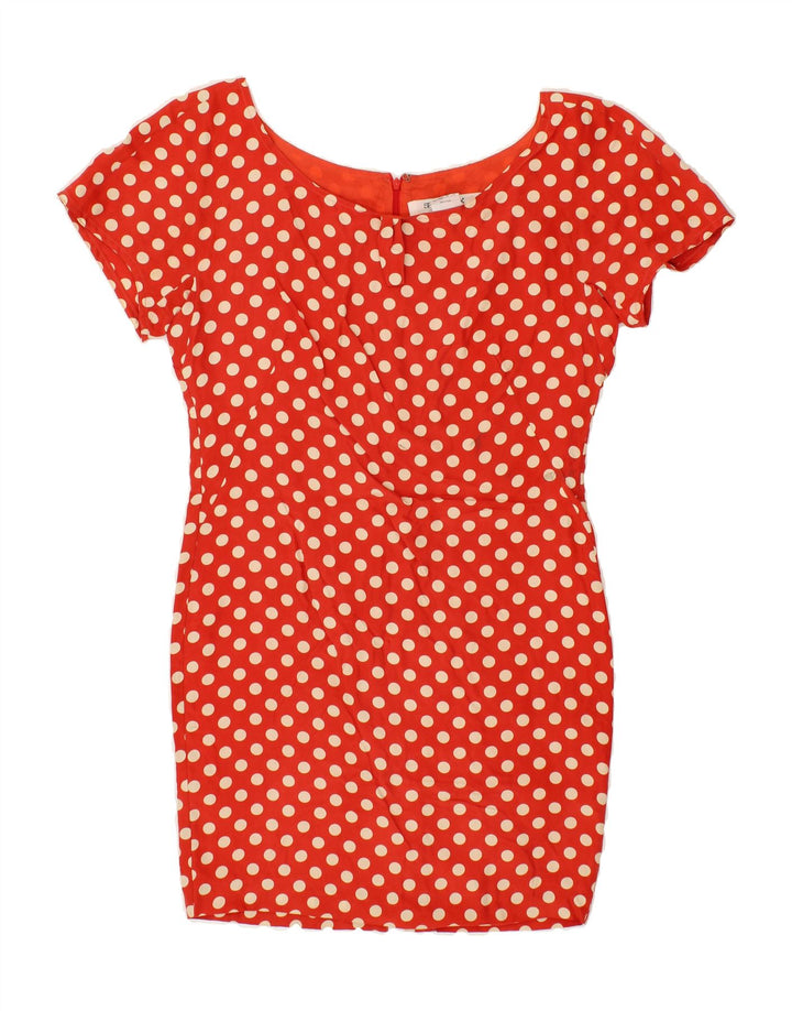 SPORTMAX Womens Bodycon Dress UK 12 Medium Red Polka Dot Silk Vintage Sportmax and Second-Hand Sportmax from Messina Hembry 