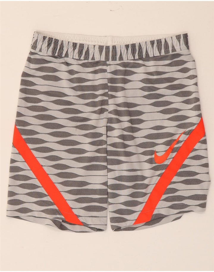 Nike Mens Dri Fit Slim Fit Sport Shorts Small  Grey Geometric Polyester