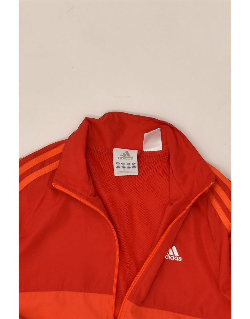 ADIDAS Boys Tracksuit Top Jacket 11-12 Years Red Colourblock Polyester | Vintage Adidas | Thrift | Second-Hand Adidas | Used Clothing | Messina Hembry 