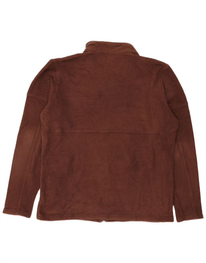 Columbia Mens Fleece Jacket UK 42 XL Brown Polyester