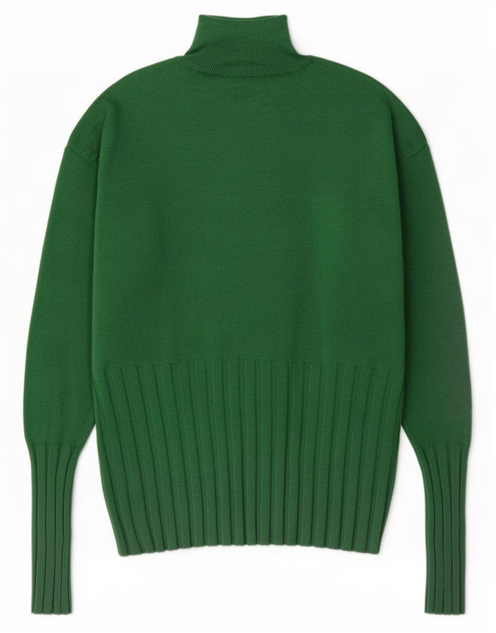Marks & Spencer Womens Turtle Neck Jumper Sweater UK 12 Medium Green