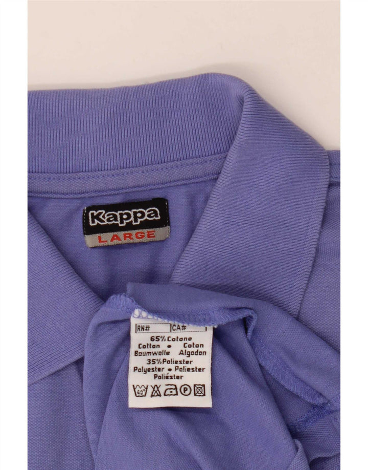 Kappa Mens Polo Shirt Large Blue Cotton
