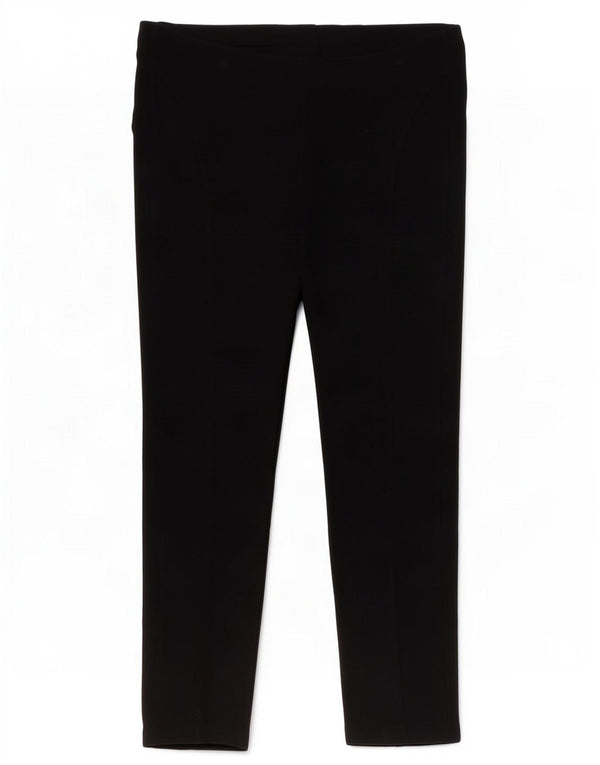 Marks & Spencer Womens Slim Casual Trousers UK 12 Medium W32 L26 Black