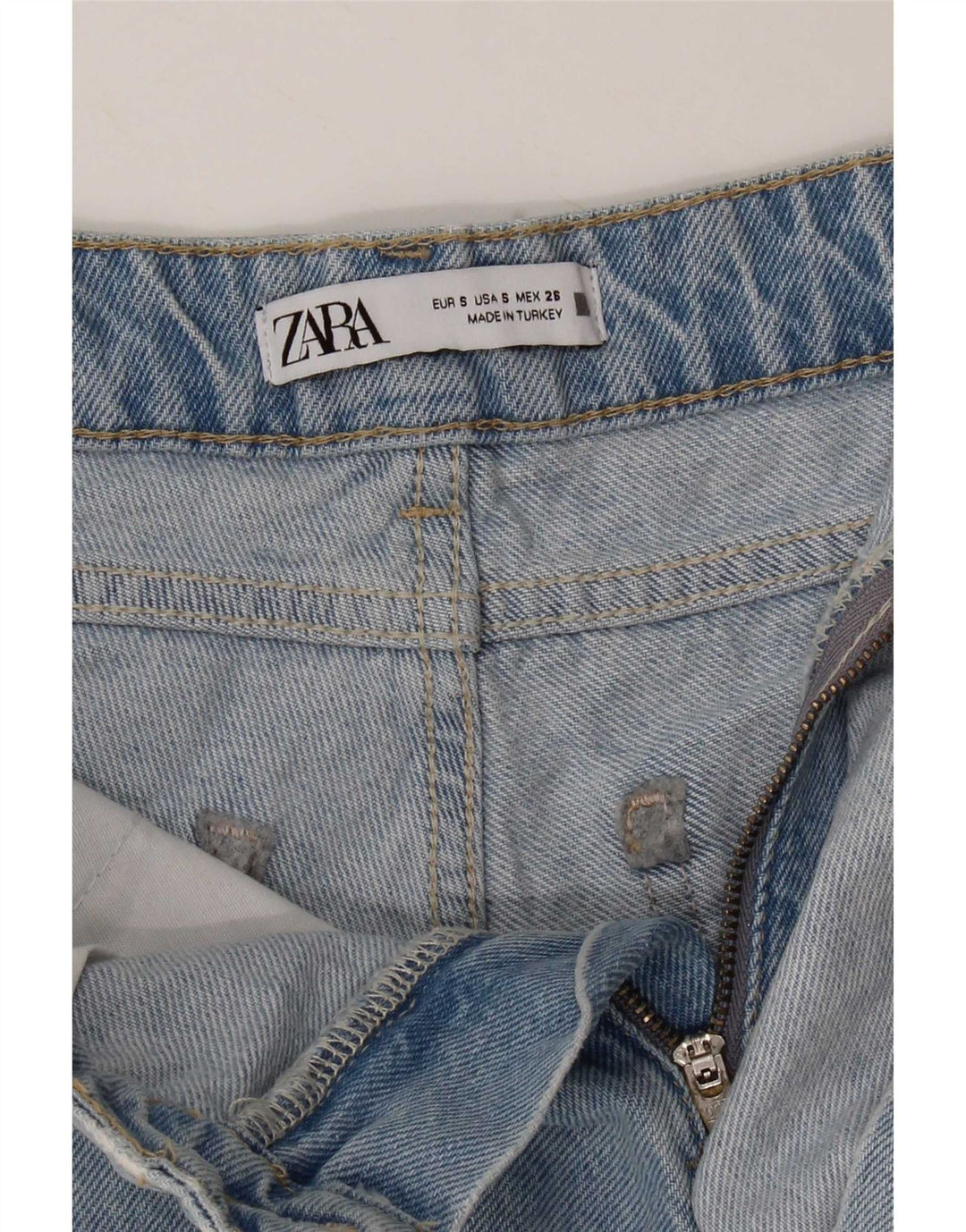 Zara Womens Denim Shorts Small W26 Blue