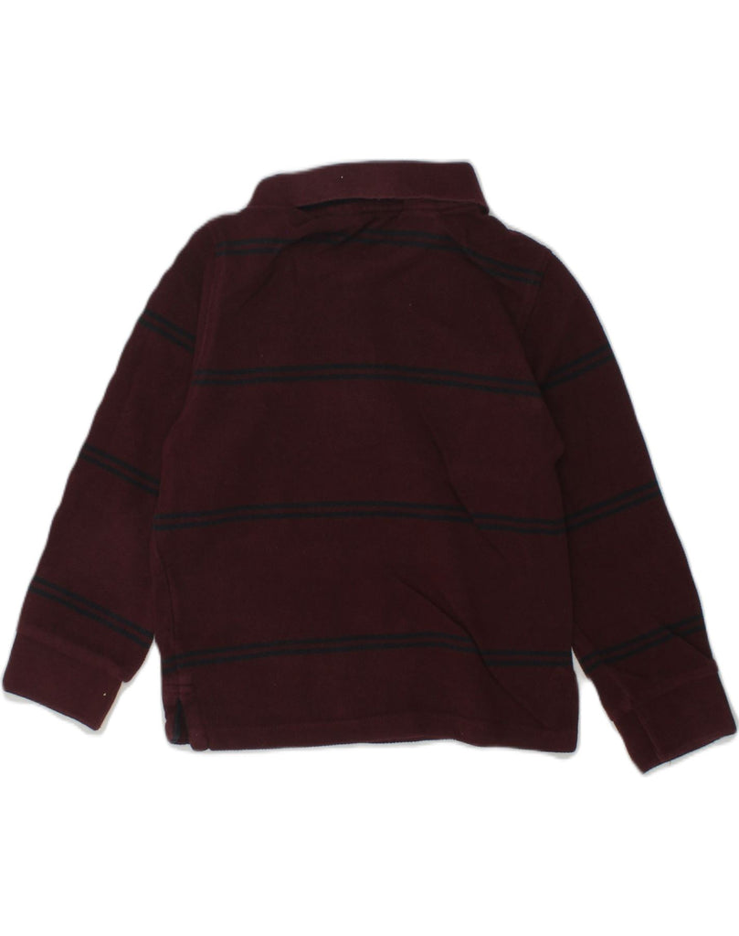 KAPPA Boys Long Sleeve Polo Shirt 2-3 Years Burgundy Striped Cotton | Vintage Kappa | Thrift | Second-Hand Kappa | Used Clothing | Messina Hembry 