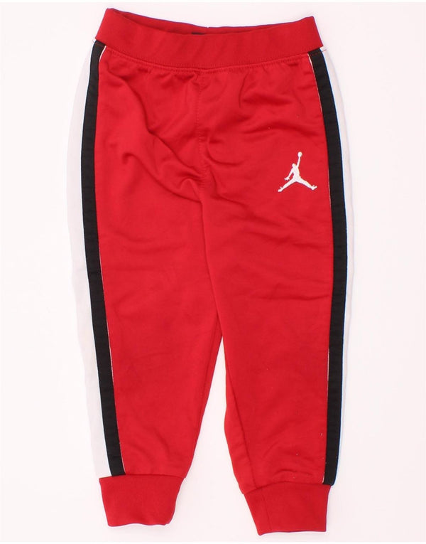 Jordan Baby Boys Joggers Tracksuit Trousers 12-18 Months Red Colourblock