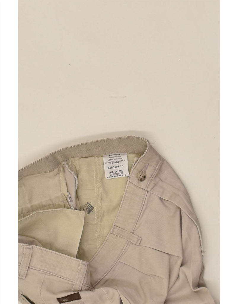 LEE Mens Custom Fit Chino Trousers W34 L29 Grey Cotton | Vintage Lee | Thrift | Second-Hand Lee | Used Clothing | Messina Hembry 