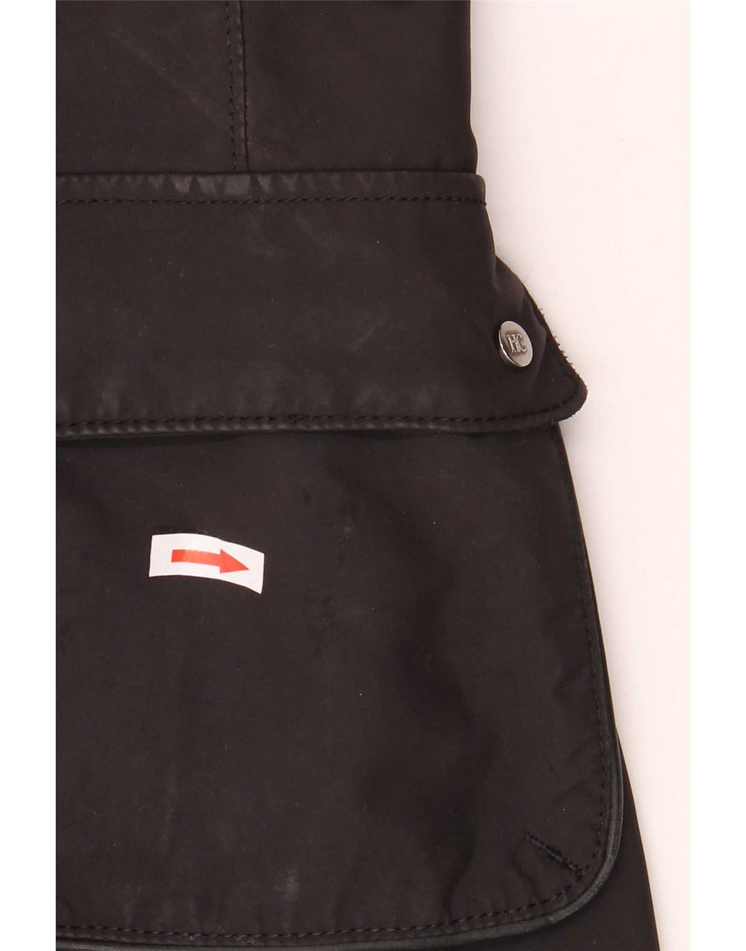 Henry Cottons Womens Overcoat IT 40 Small Black Polyester