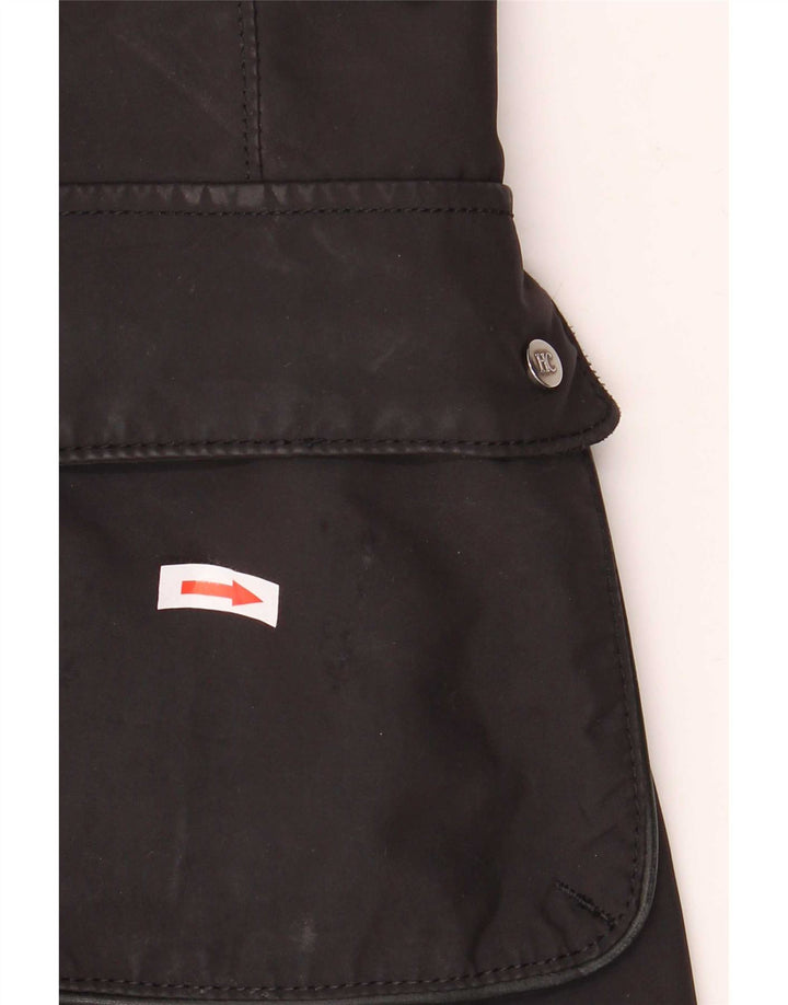 Henry Cottons Womens Overcoat IT 40 Small Black Polyester
