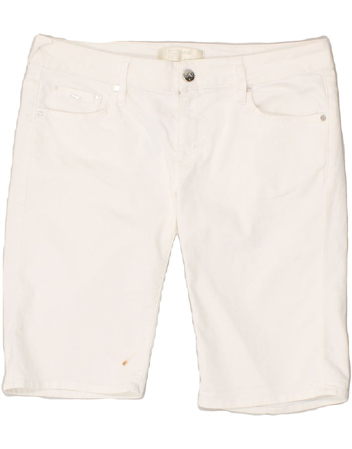 GAS Womens Casual Shorts Medium W29 White Cotton Vintage Gas and Second-Hand Gas from Messina Hembry 
