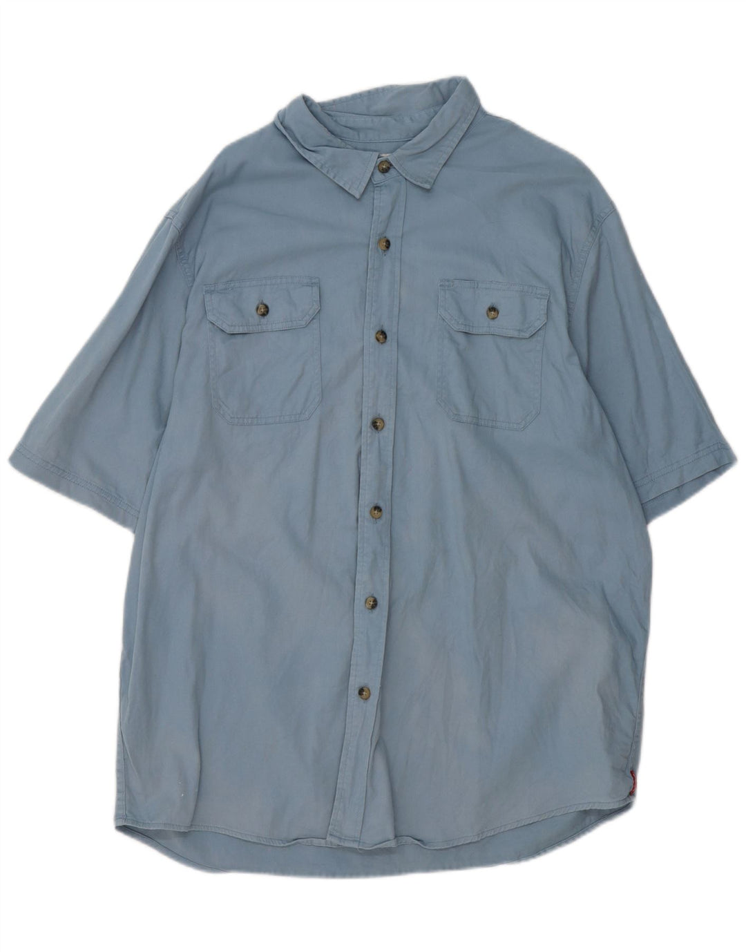 WRANGLER Mens Short Sleeve Shirt XL Blue Cotton Vintage Wrangler and Second-Hand Wrangler from Messina Hembry 