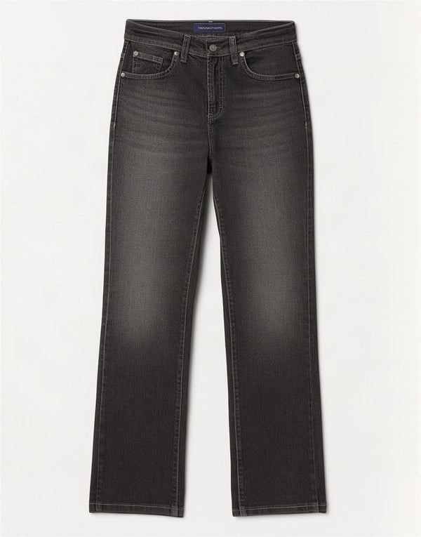 Trussardi Womens Straight Jeans W28 L30 Grey Cotton
