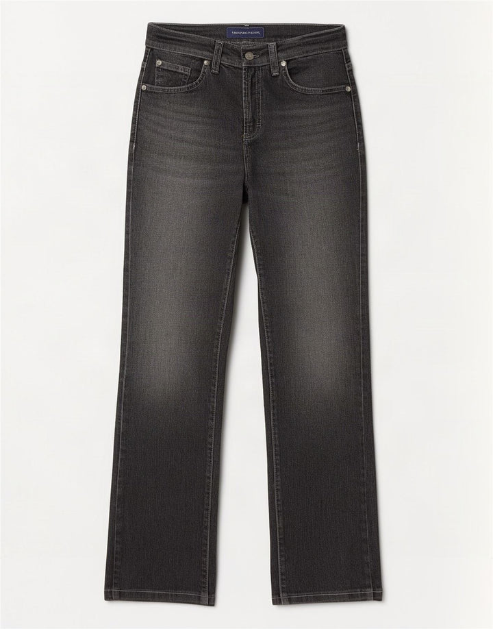 Trussardi Womens Straight Jeans W28 L30 Grey Cotton