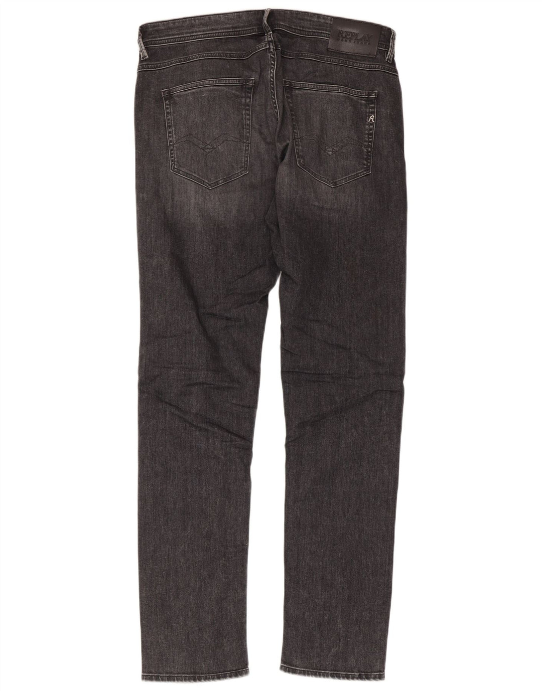 REPLAY Mens Willbi Regular Slim Jeans W33 L34 Grey Cotton
