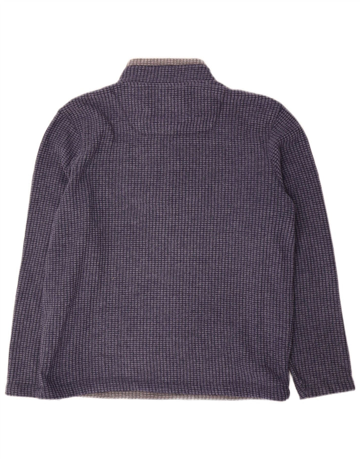 Weird Fish Mens Zip Neck Sweatshirt Jumper Large Navy Blue Polyester