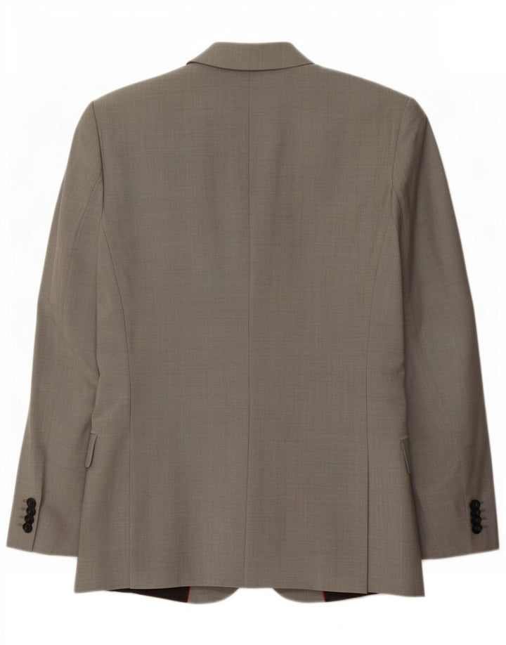 Hugo Boss Mens 2 Button Blazer Jacket EU 46 Small Grey Wool
