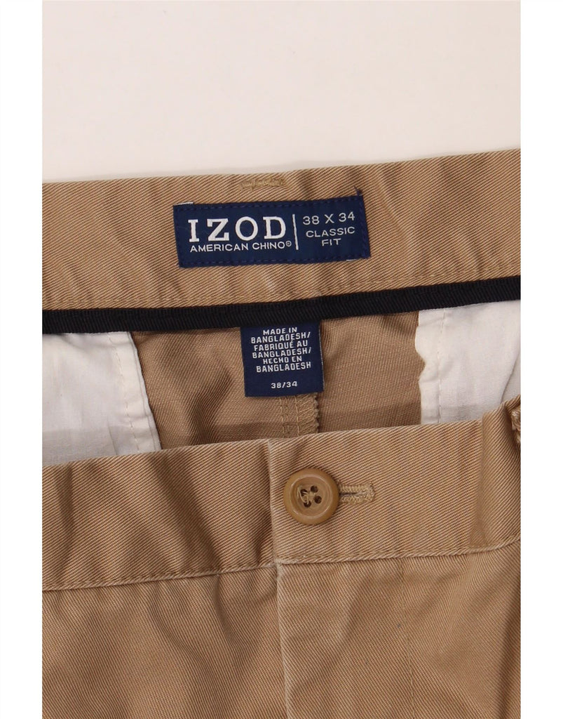 IZOD Mens Classic Fit Pegged Chino Trousers W38 L34 Beige Cotton Vintage Izod and Second-Hand Izod from Messina Hembry 