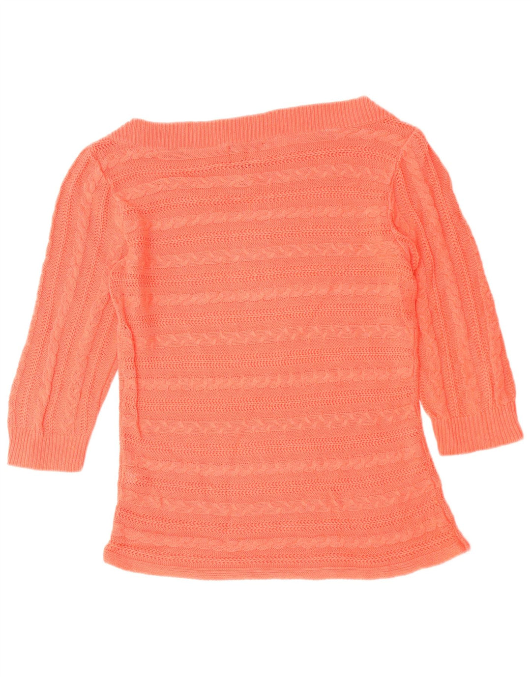 CHAPS Womens Classics Boat Neck Jumper Sweater UK 12 Medium Orange