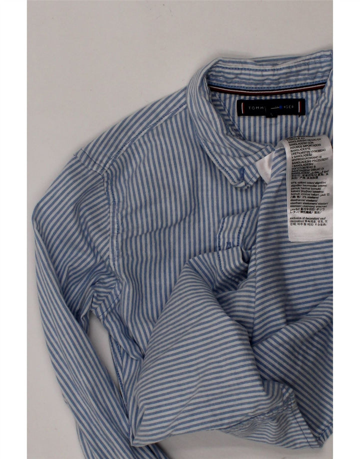 TOMMY HILFIGER Boys Shirt 4-5 Years Blue Striped Cotton