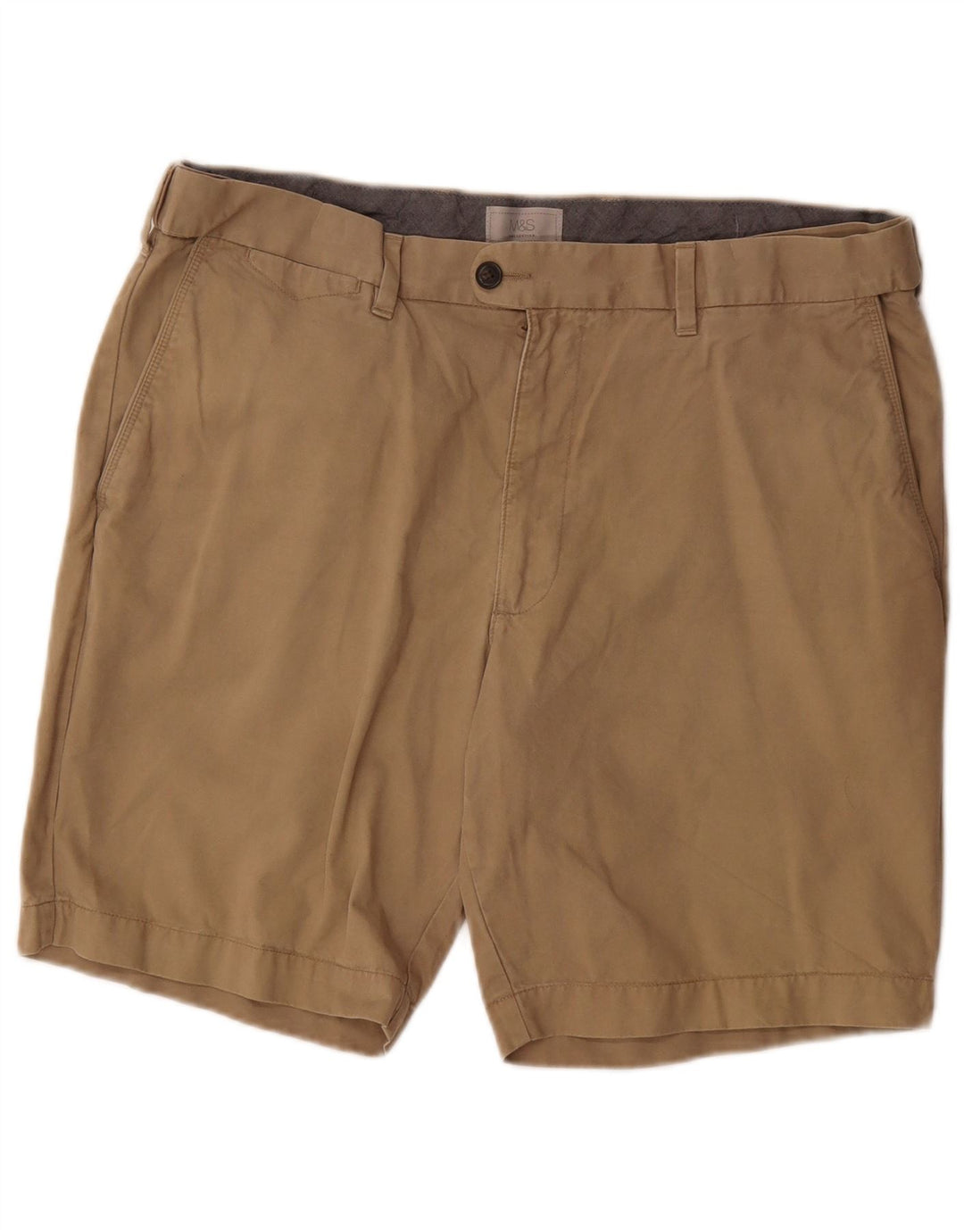 MARKS & SPENCER Mens Chino Shorts W38 XL Beige Cotton