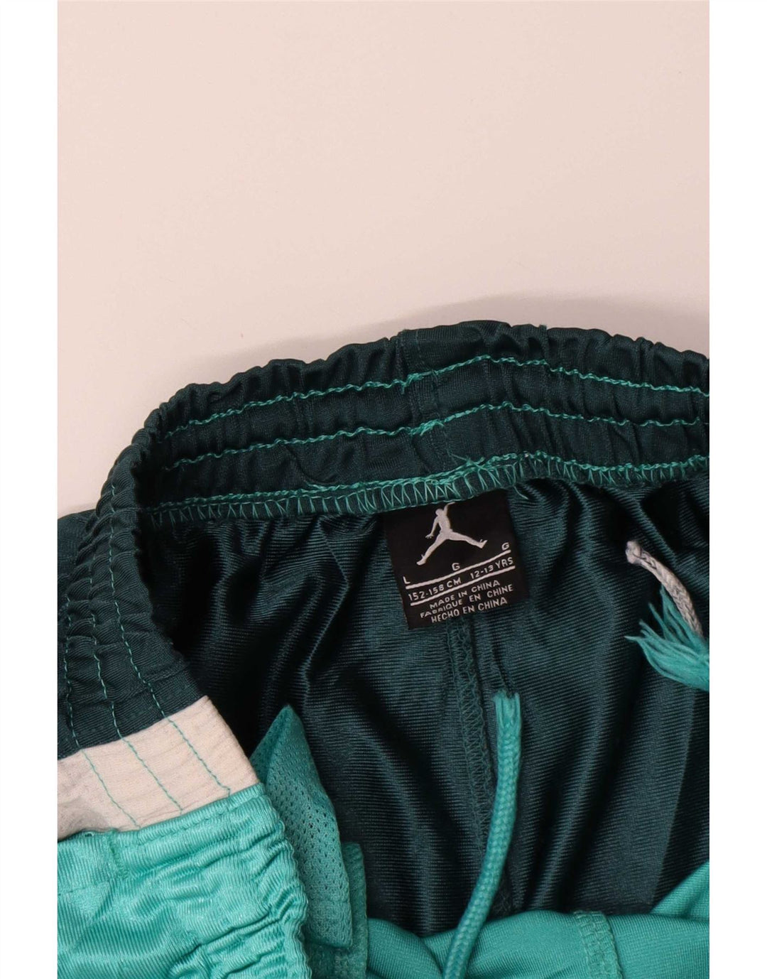 Jordan Boys Sport Shorts 12-13 Years Large Green Colourblock Polyester