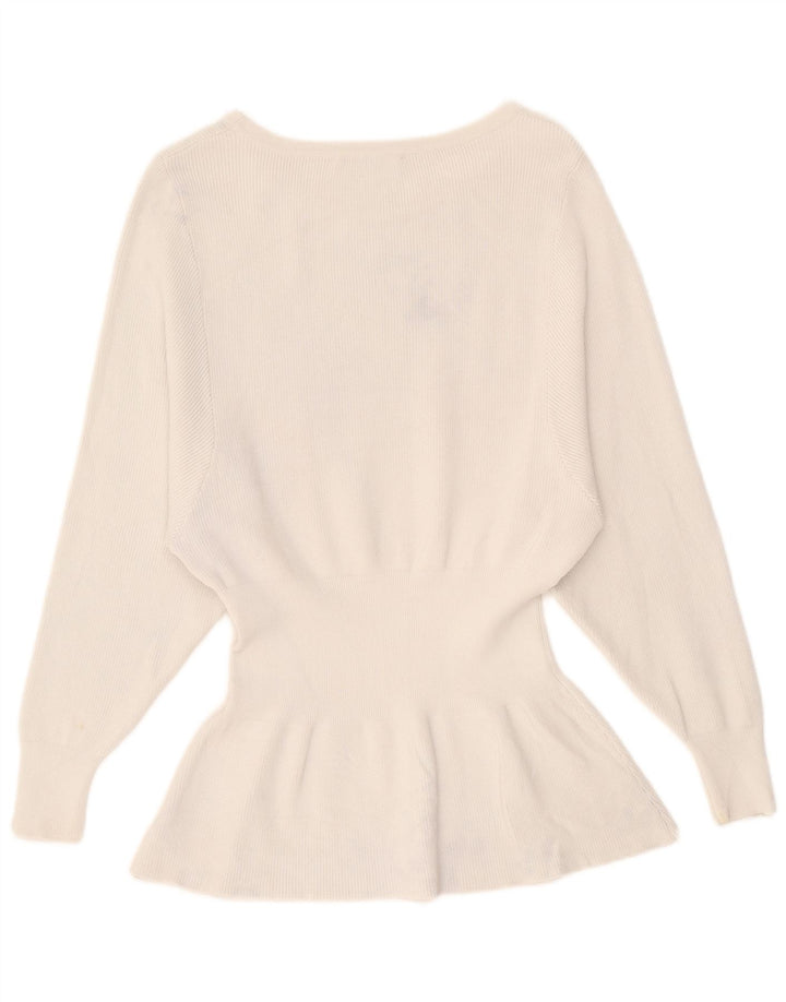 Zara Womens Top Long Sleeve UK 10 Small Beige