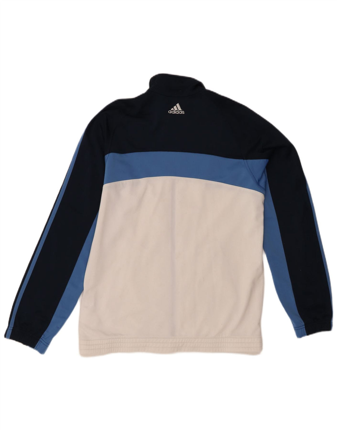 Adidas Mens Tracksuit Top Jacket UK 38/40 Medium Navy Blue Colourblock