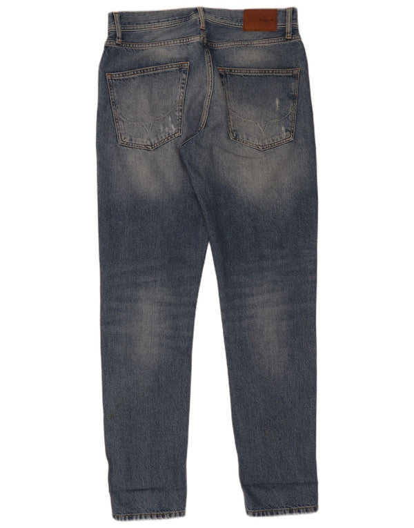PEPE Jeans Womens Malton Distressed Relaxed Fit Tapered Jeans  W32 L33 Blue