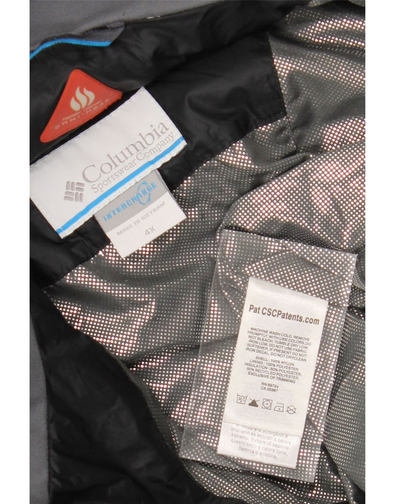COLUMBIA Mens Omni-Heat Padded Jacket UK 48 4XL Navy Blue Nylon Vintage Columbia and Second-Hand Columbia from Messina Hembry 