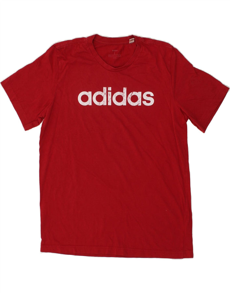 ADIDAS Mens Graphic T-Shirt Top Large Red Cotton | Vintage Adidas | Thrift | Second-Hand Adidas | Used Clothing | Messina Hembry 